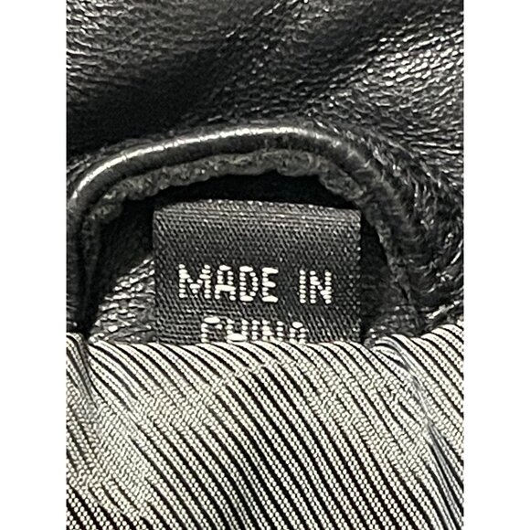 IZOD Men's Black Leather Jacket Full Zip Lined Size XL Classic Style - Picture 8 of 16